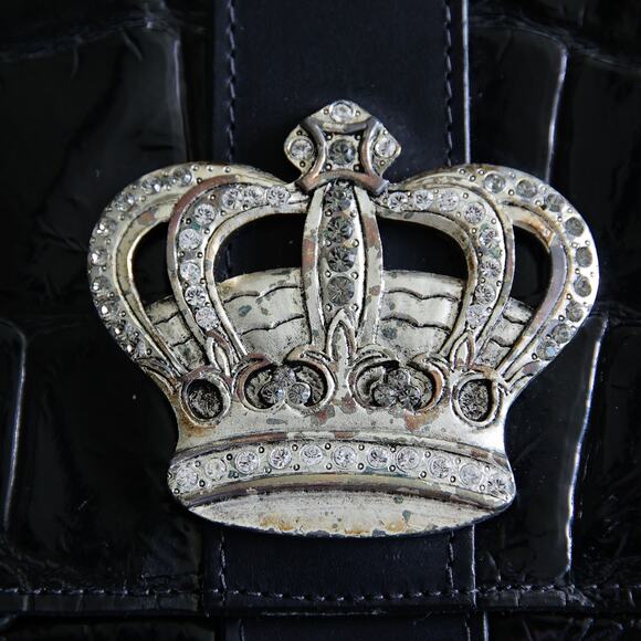 Leatherock Y2K chain strap Rhinestone and patent leather shoulderbag clutch - Picture 5 of 8